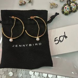 Jenny Bird Hoop and pearl earrings